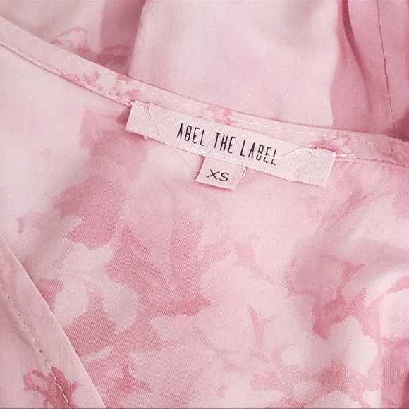 Abel the Label  Anthropologie  Pink Floral Hi Low Maxi Dress  Sz XS - Picture 4 of 4